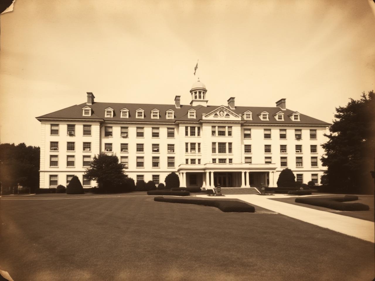 Historical photograph of Fairfield Hills State Hospital